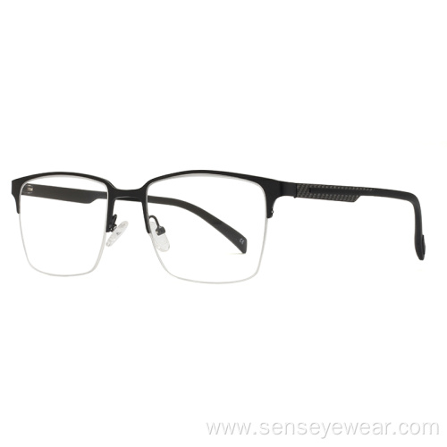 Luxury Design Bevel Metal Optical Frames Eyeglass Glasses